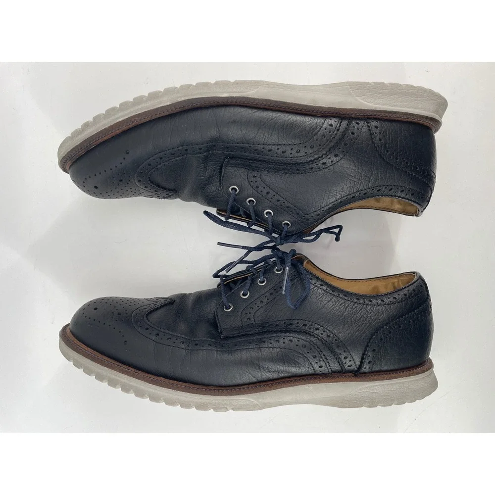 FootJoy‎ Wingtip Oxford Mens 10.5 Wide Black Pebbled Leather Brogue
